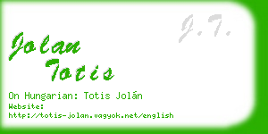 jolan totis business card